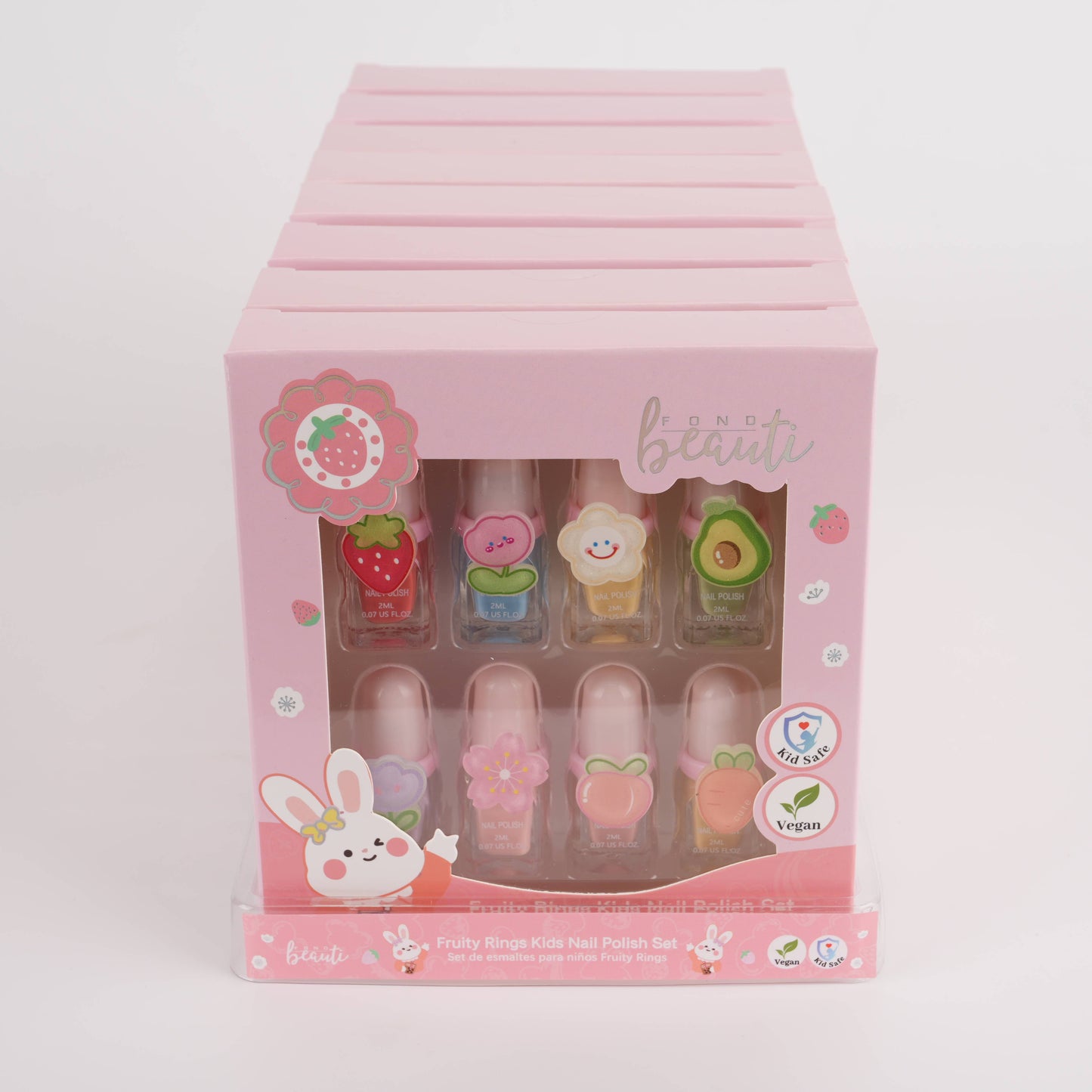 Fruity Ring Kids Nail Polish Set Water-Based Non-Toxic Vegan