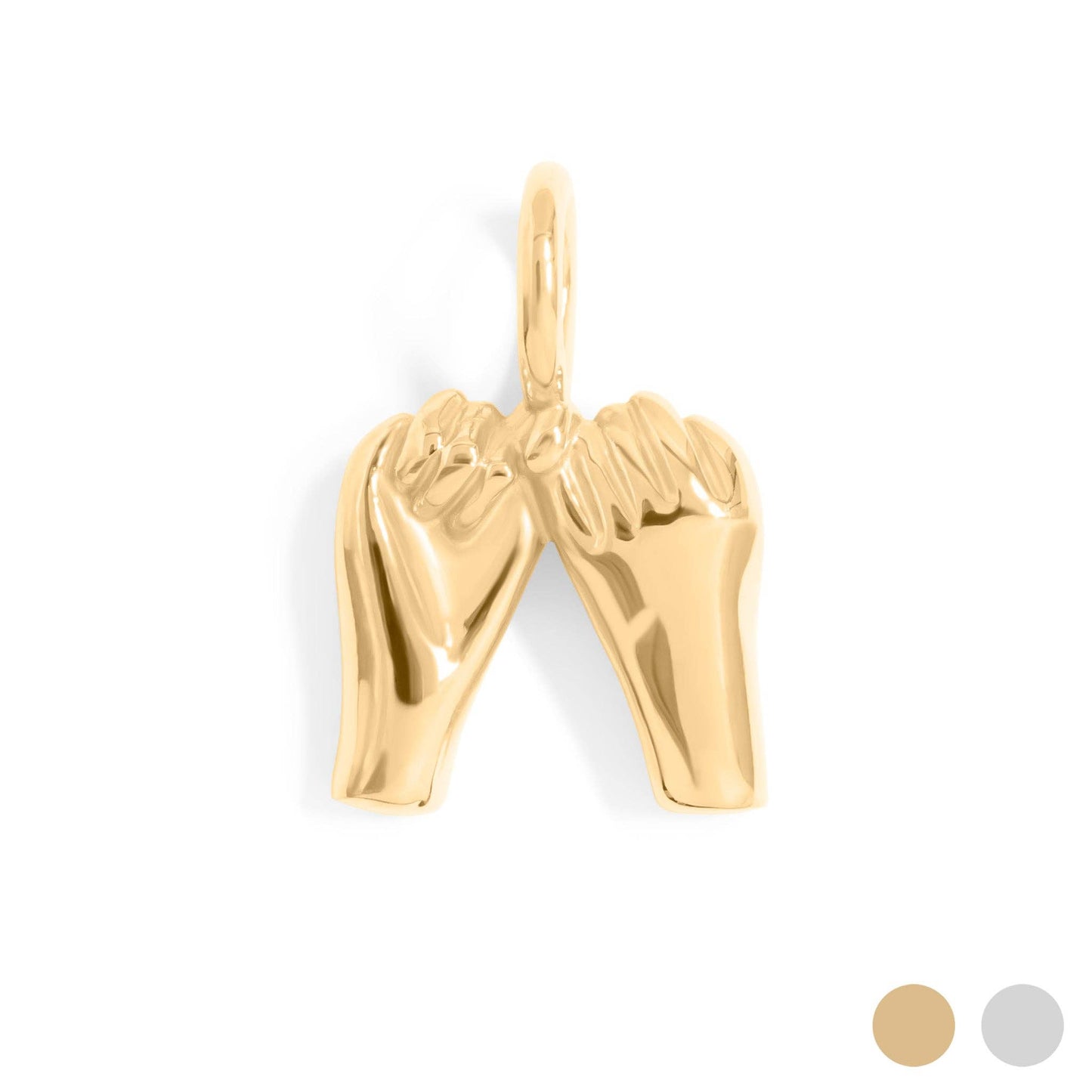 18K Gold PVD Stainless Steel Pinky Promise Charm