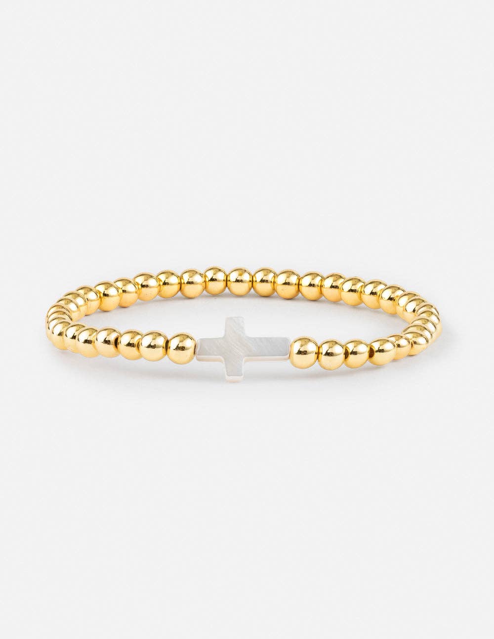 Gold Cross Bracelet: Large