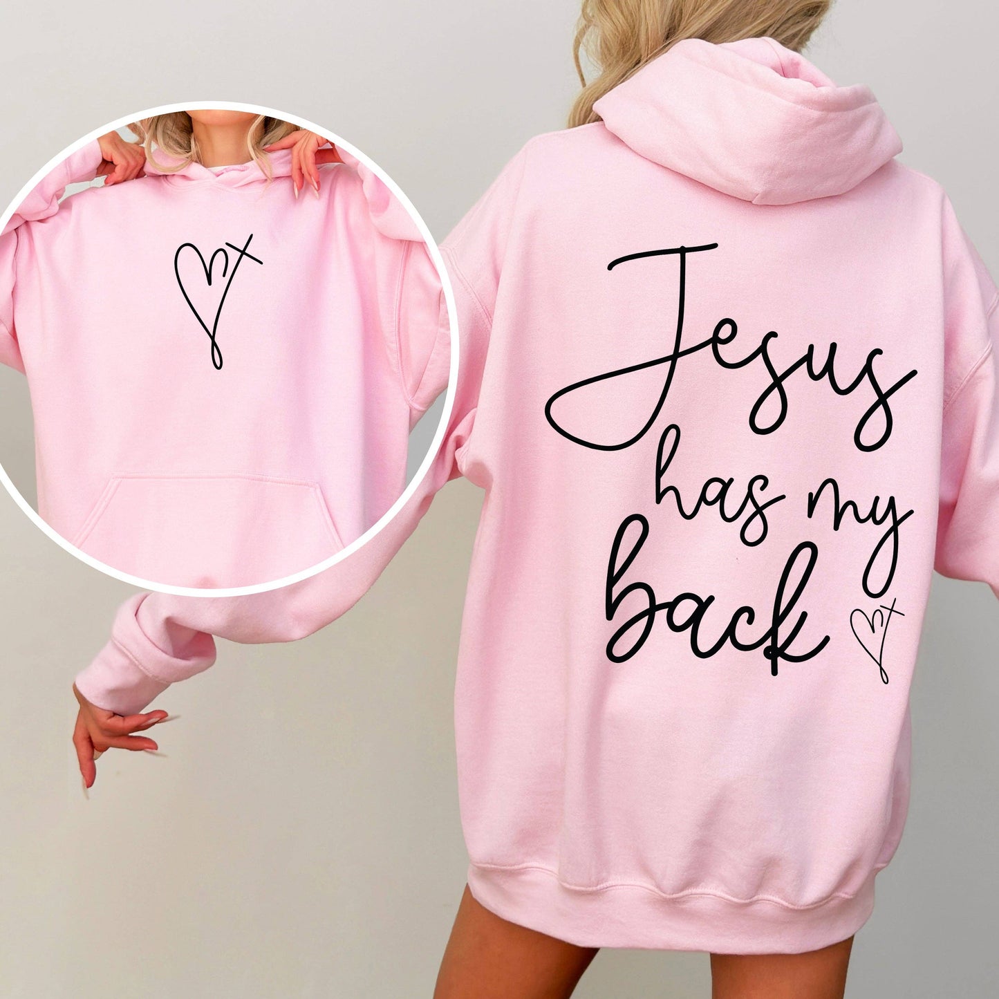 Jesus Has My Back, Religious, Christian, Bible, Faith Hoodie