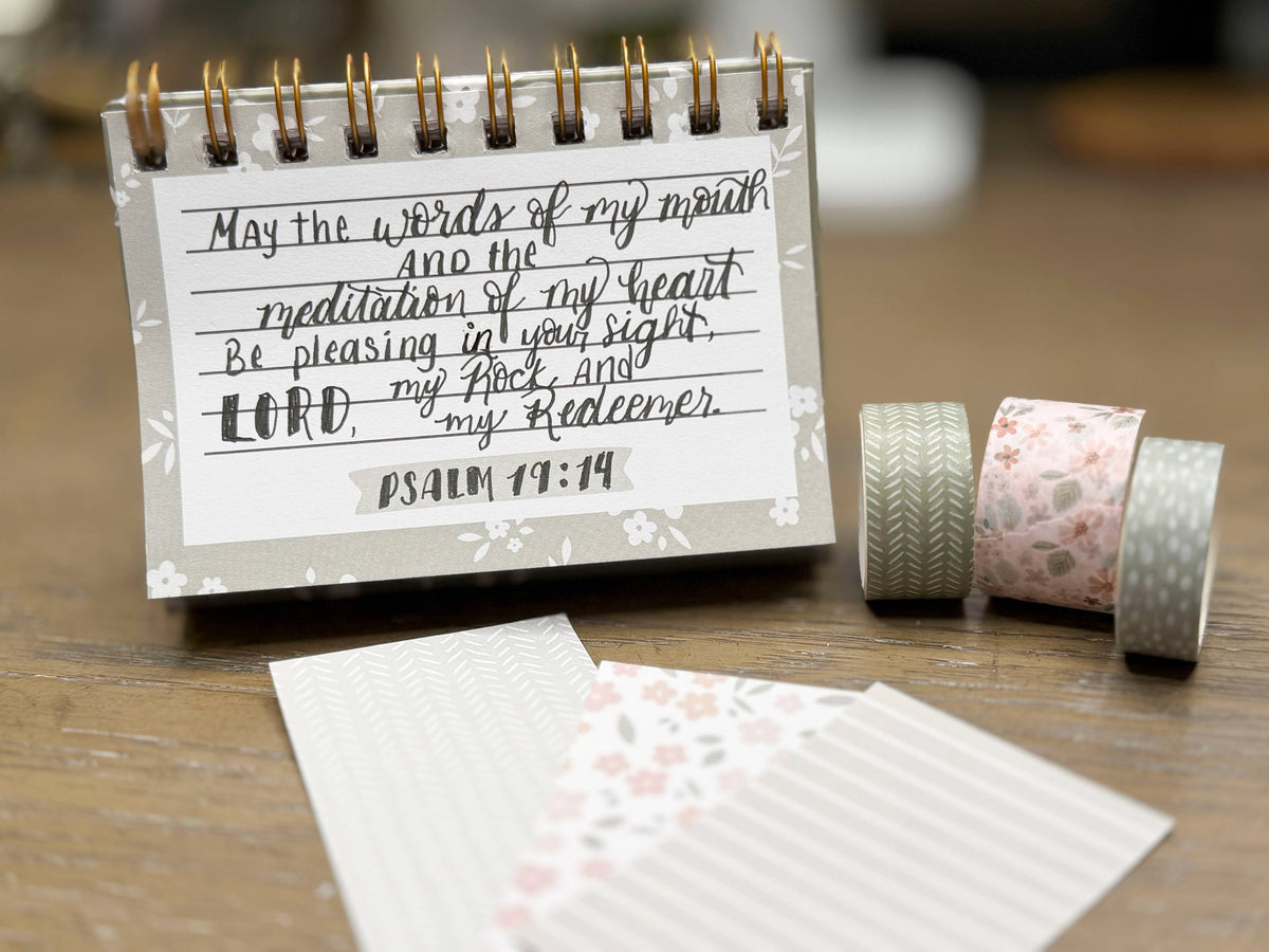 Green Floral Bible Verse Memory Journal