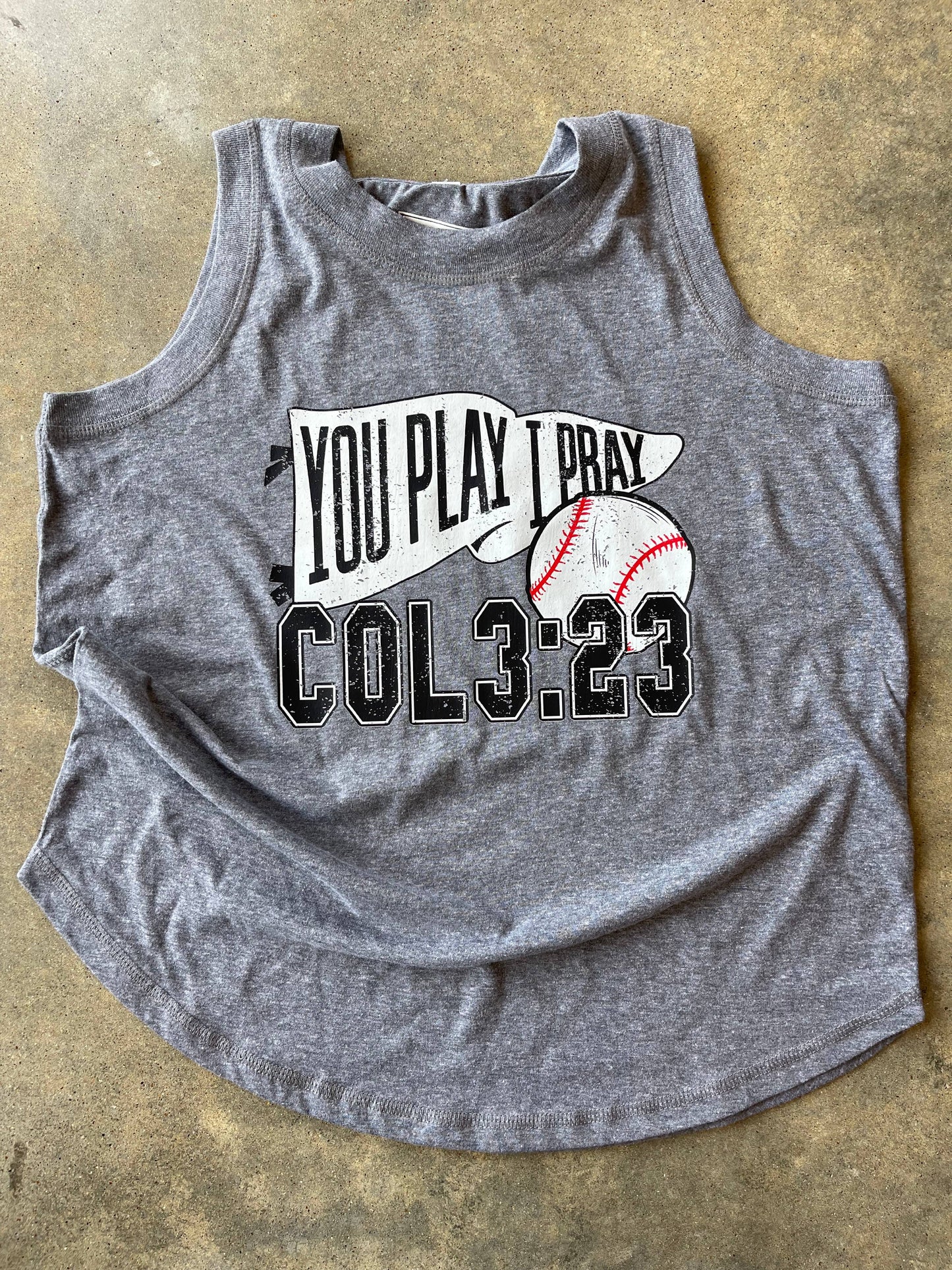 White Flag Baseball Tank | Baseball Mom