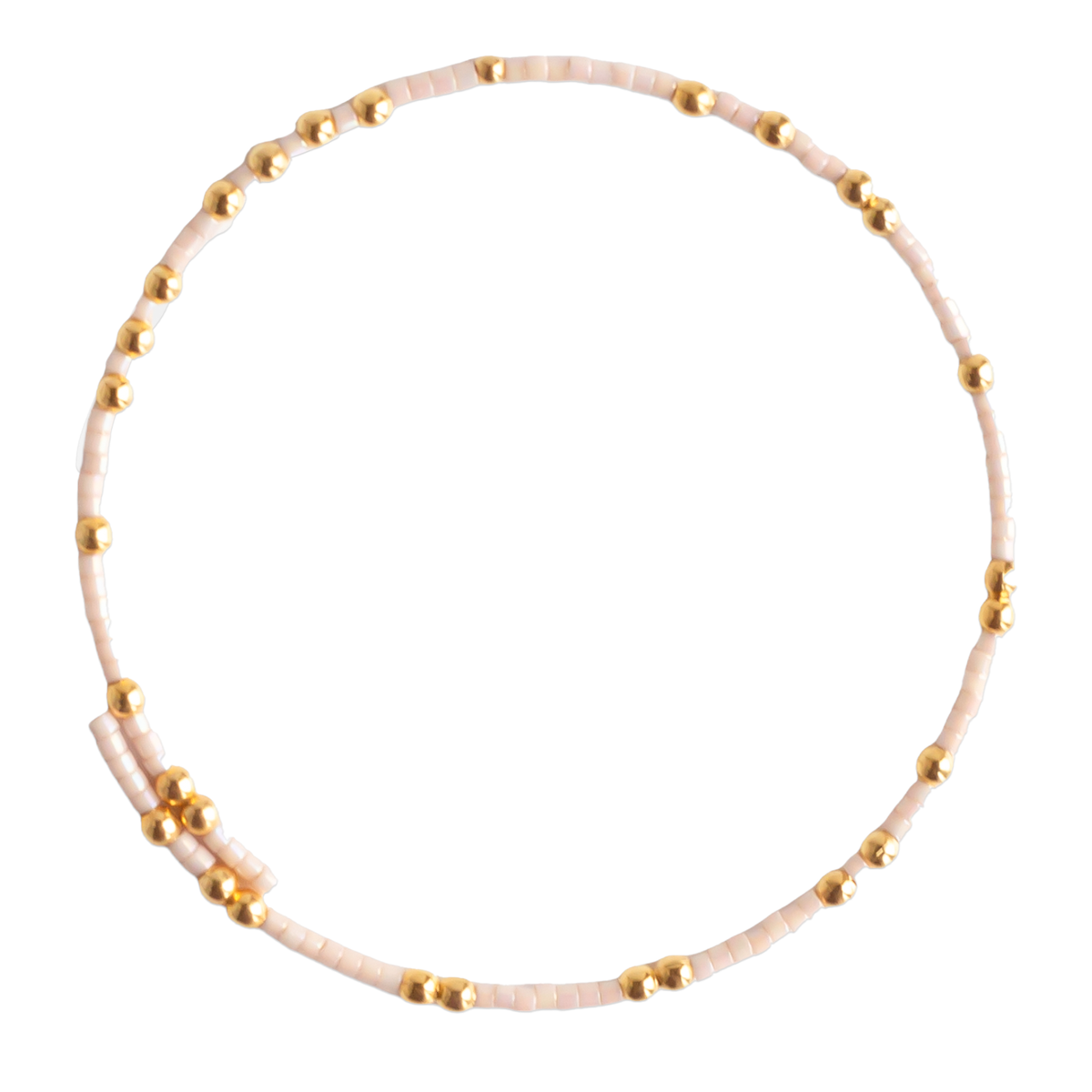 Confetti Beaded Bangle-Champagne, Adjustable  Bracelets