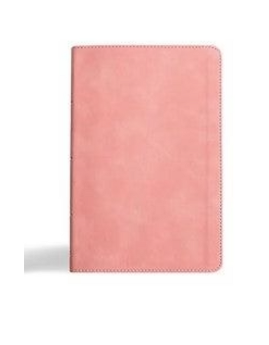 CSB Thinline Bible - Blush SuedeSoft LeatherTouch, Red Letter