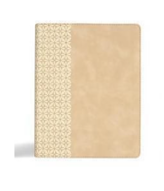 CSB Notetaking Bible, Expanded Reference Edition - Crème SuedeSoft LeatherTouch, Black Letter